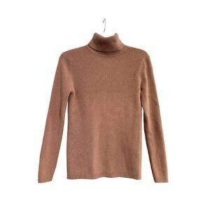 Cashmeren Cashmere Light Brown Long Sleeve Turtleneck Sweater Sz XL GS